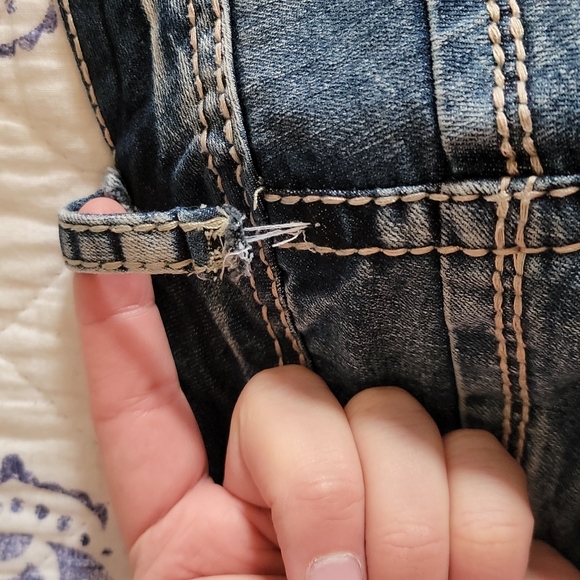 Maurices Straight Cut Jeans Loose Belt Loop Sz 3/4 - Picture 4 of 8